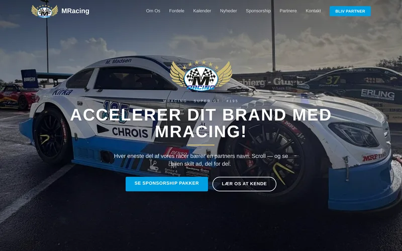 Forsiden af mracing195.com