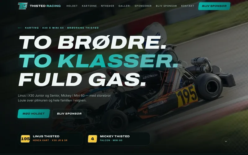Forsiden af thistedracing.dk